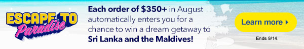 Escape to Paradise! Win the trip of a lifetime to Sri Lanka & the Maldives